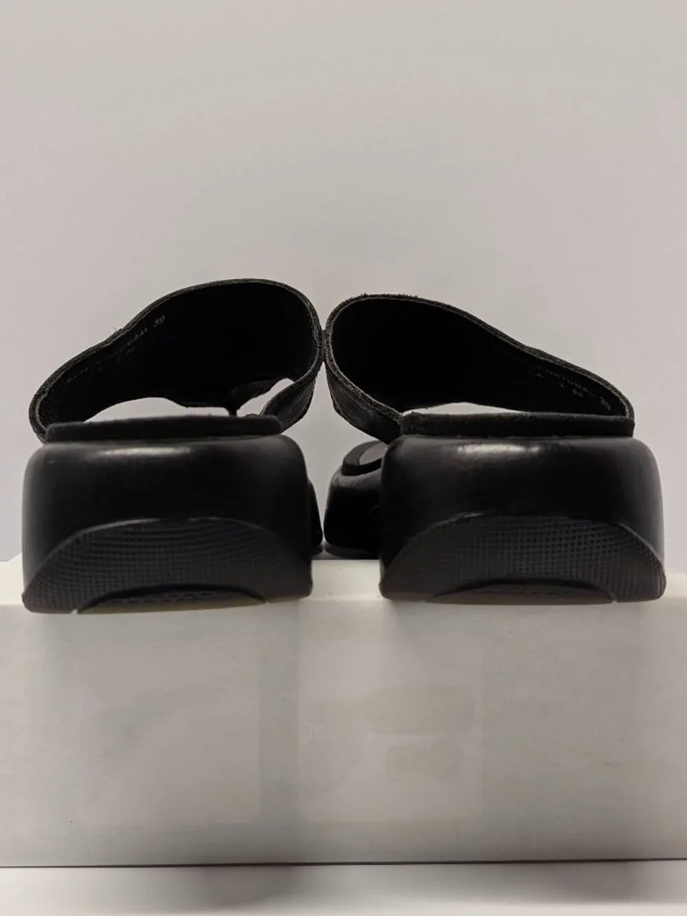 Dansko Floral Embossed Thong Sandals in Black Leather